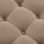 Dusklia - Aubrey Round Coffee Table Pouffe - Oatmeal