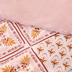 Dusklia - Aurora 100% Cotton Tile Print Duvet Cover & Pillowcase Set - Pink