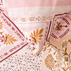 Dusklia - Aurora 100% Cotton Tile Print Duvet Cover & Pillowcase Set - Pink