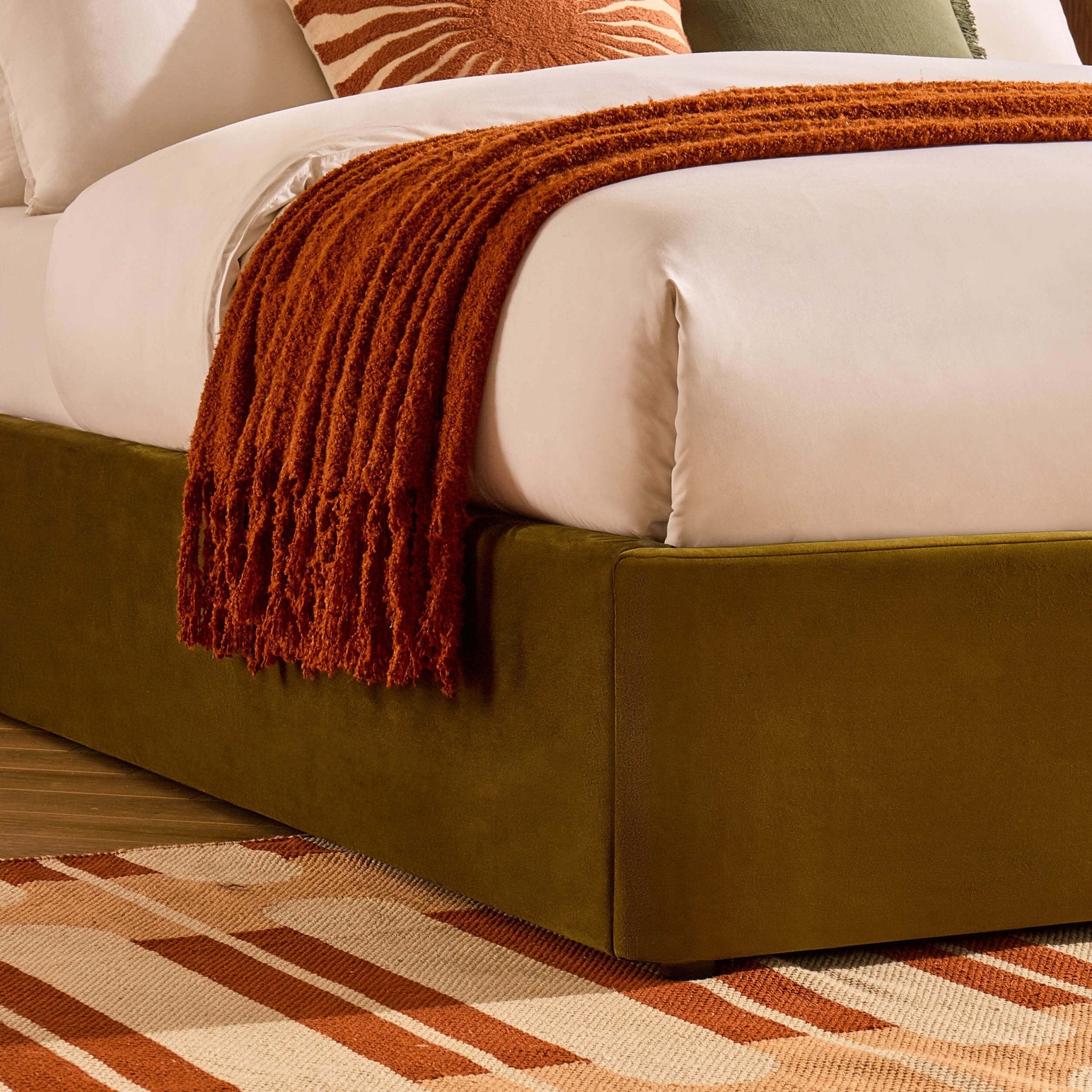 Lit de rangement ottoman Austin - Vert riche