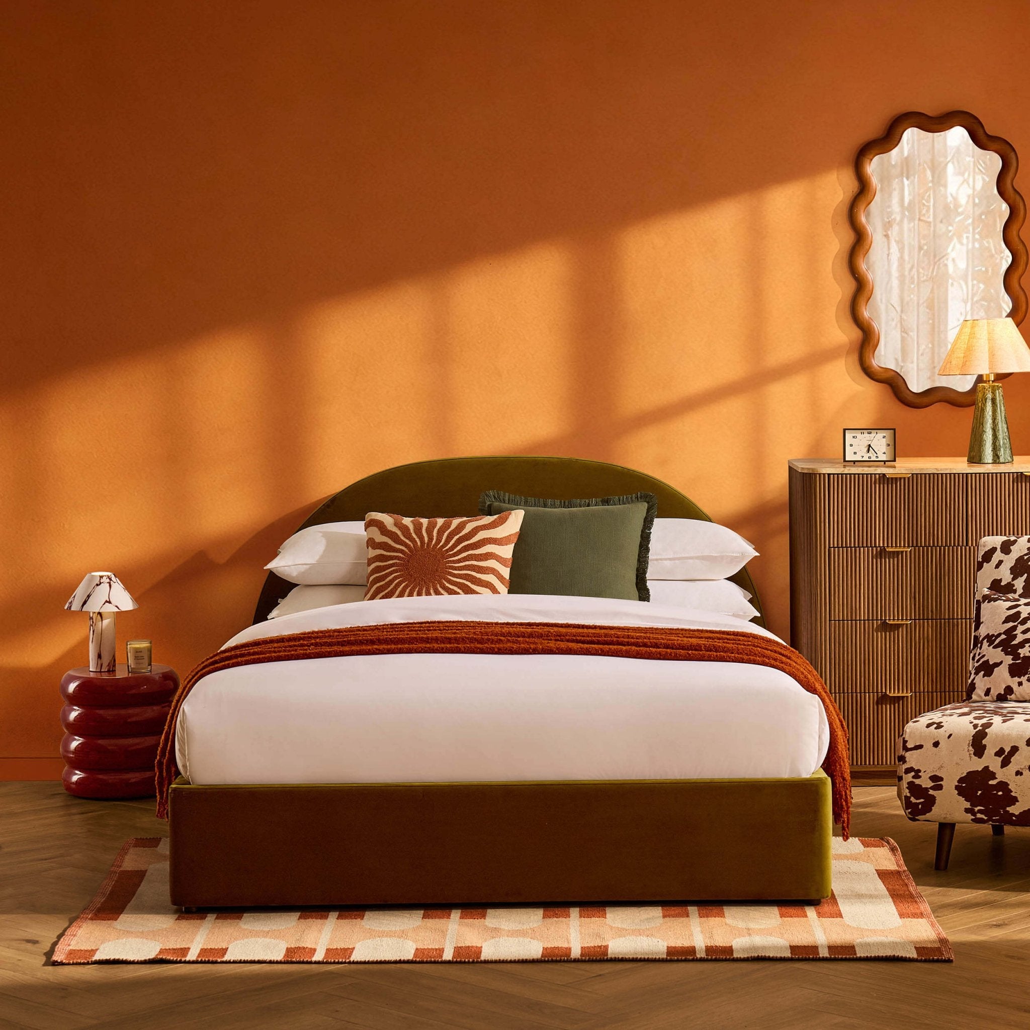 Lit de rangement ottoman Austin - Vert riche