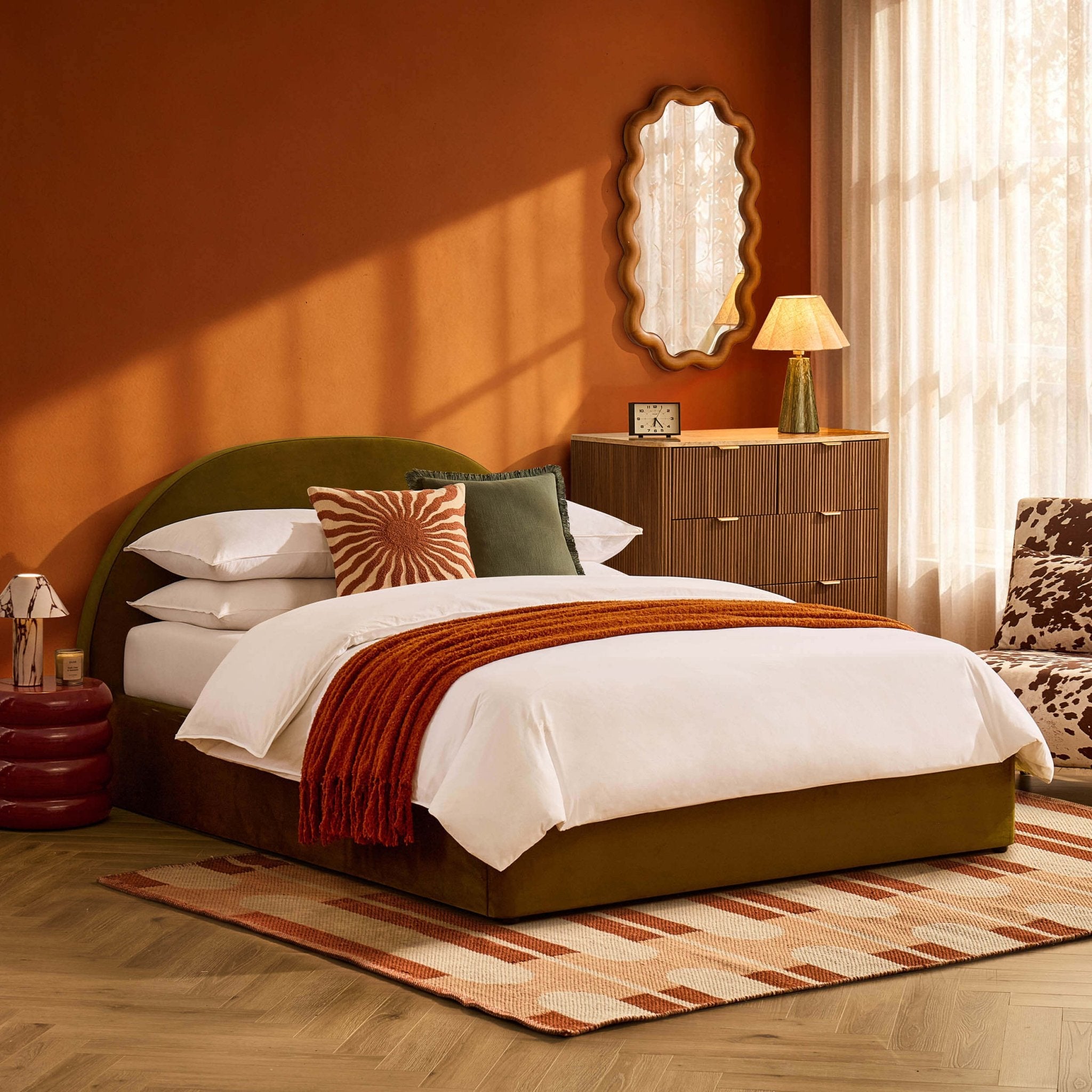 Lit de rangement ottoman Austin - Vert riche
