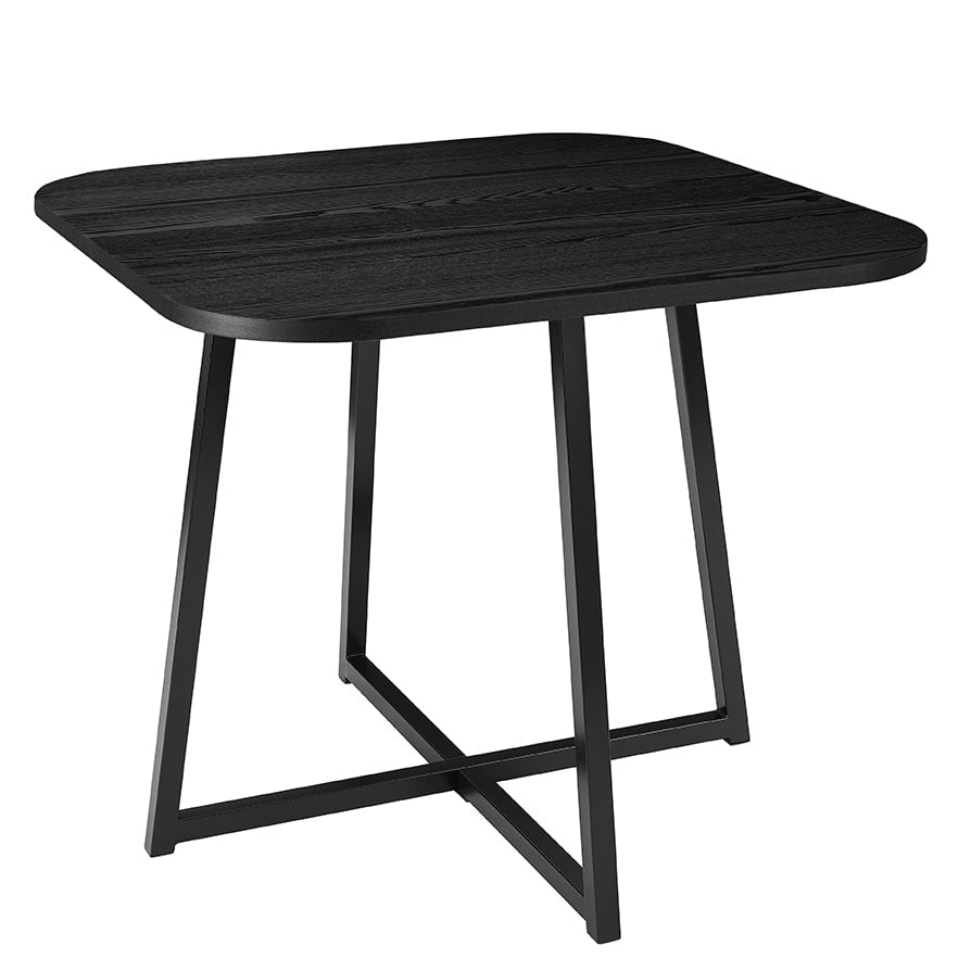 Dusklia - Ava Space Saver 4 Seater Dining Table and Chairs - Black/Stone