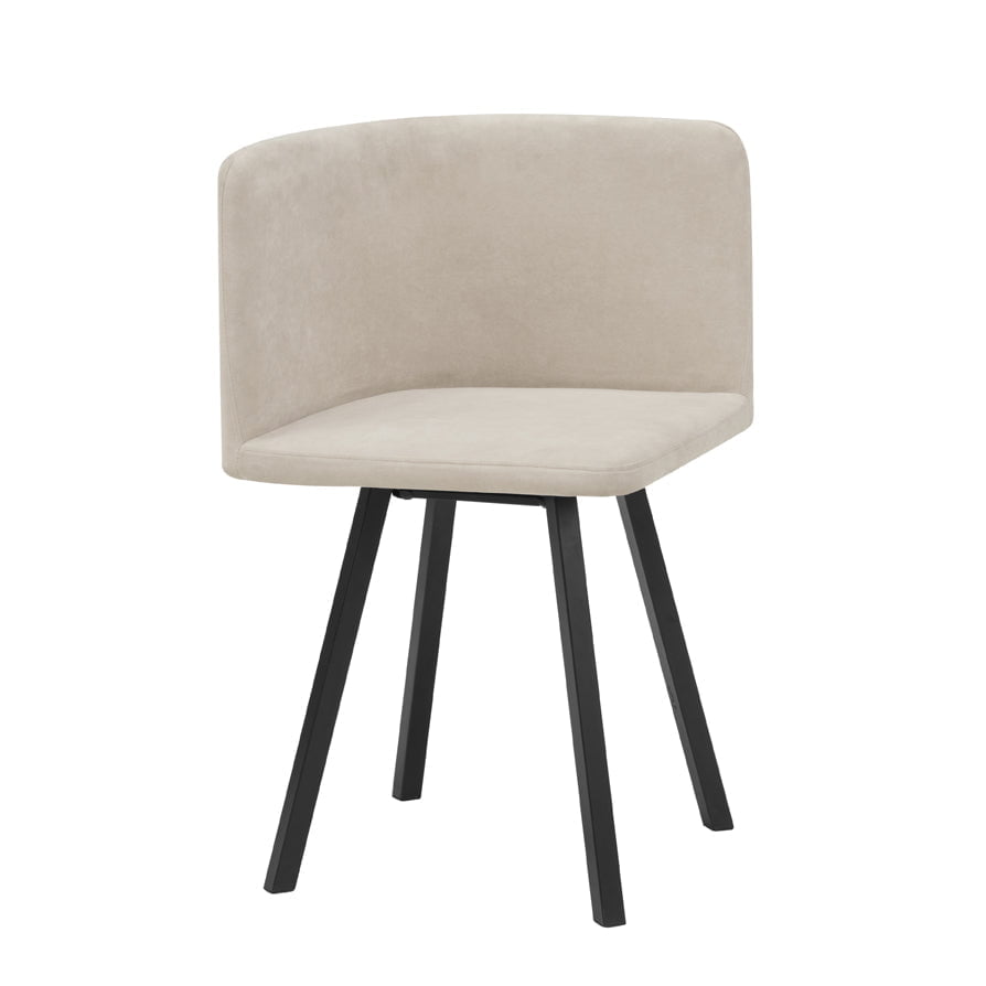 Dusklia - Ava Space Saver 4 Seater Dining Table and Chairs - Black/Stone