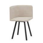 Dusklia - Ava Space Saver 4 Seater Dining Table and Chairs - Black/Stone