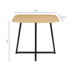 Dusklia - Ava Space Saver 4 Seater Dining Table and Chairs - Black/Stone