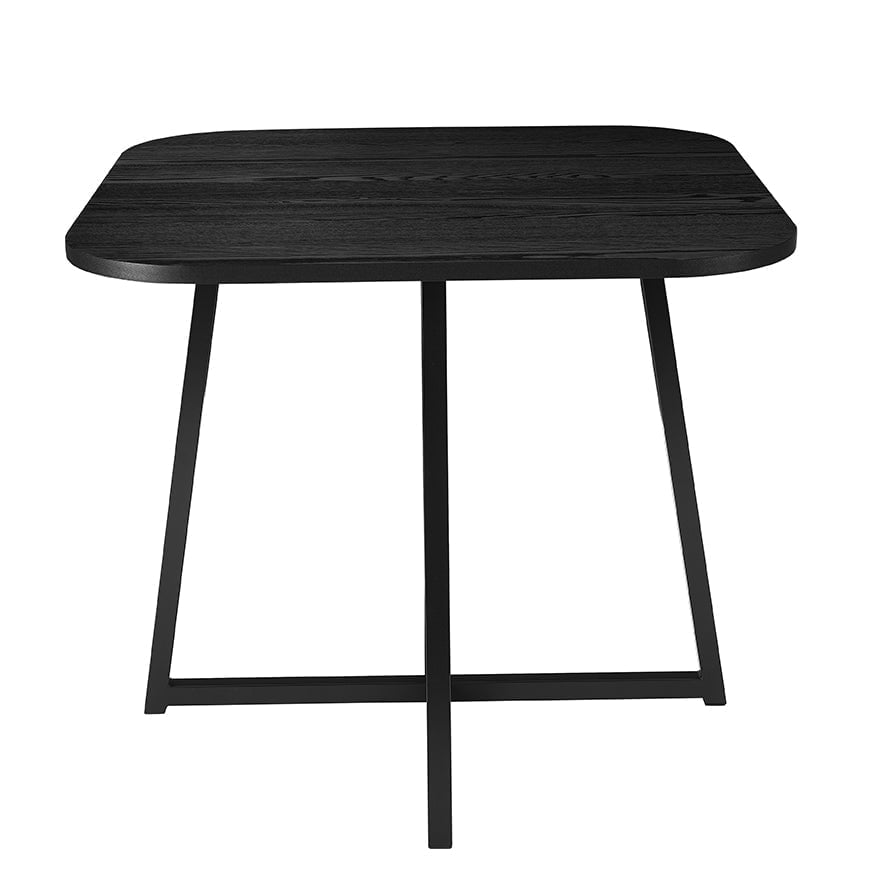 Dusklia - Ava Space Saver 4 Seater Dining Table and Chairs - Black/Stone