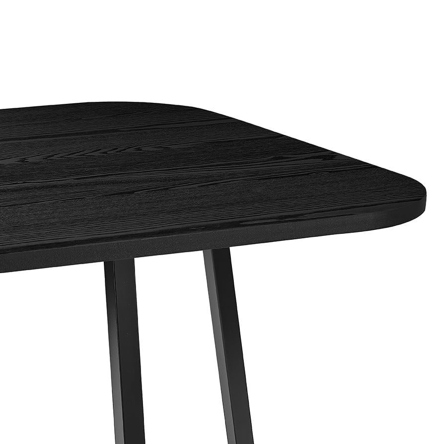 Dusklia - Ava Space Saver 4 Seater Dining Table and Chairs - Black/Stone