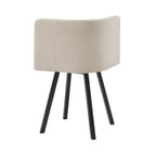 Dusklia - Ava Space Saver 4 Seater Dining Table and Chairs - Black/Stone