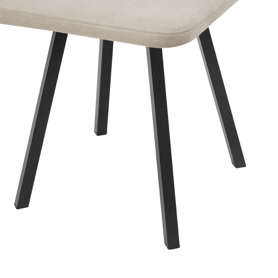 Dusklia - Ava Space Saver 4 Seater Dining Table and Chairs - Black/Stone