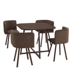 Dusklia - Ava Space Saver 4 Seater Dining Table and Chairs - Cappuccino