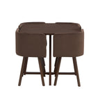 Dusklia - Ava Space Saver 4 Seater Dining Table and Chairs - Cappuccino