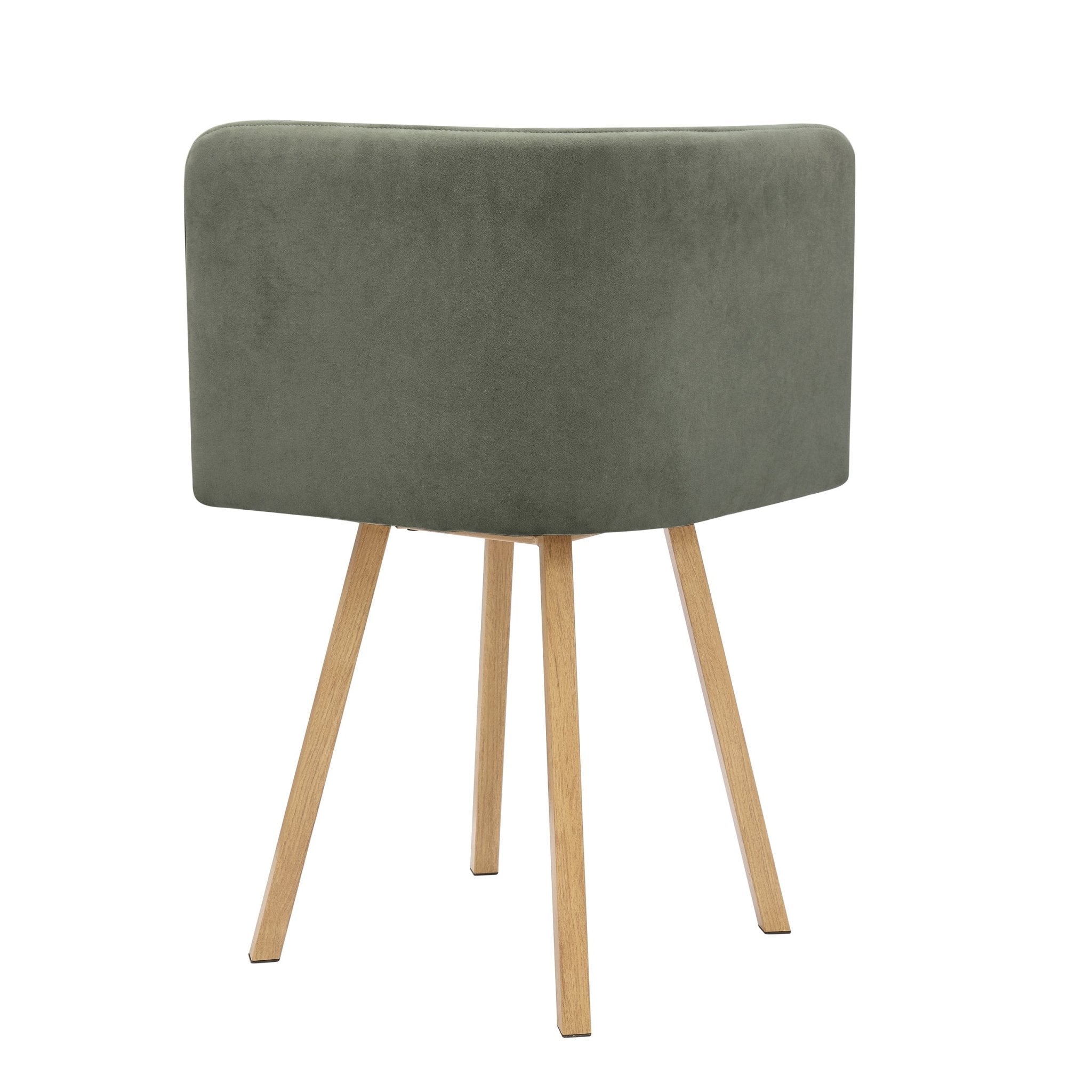 Dusklia - Ava Space Saver 4 Seater Dining Table and Chairs - Light Wood/Green