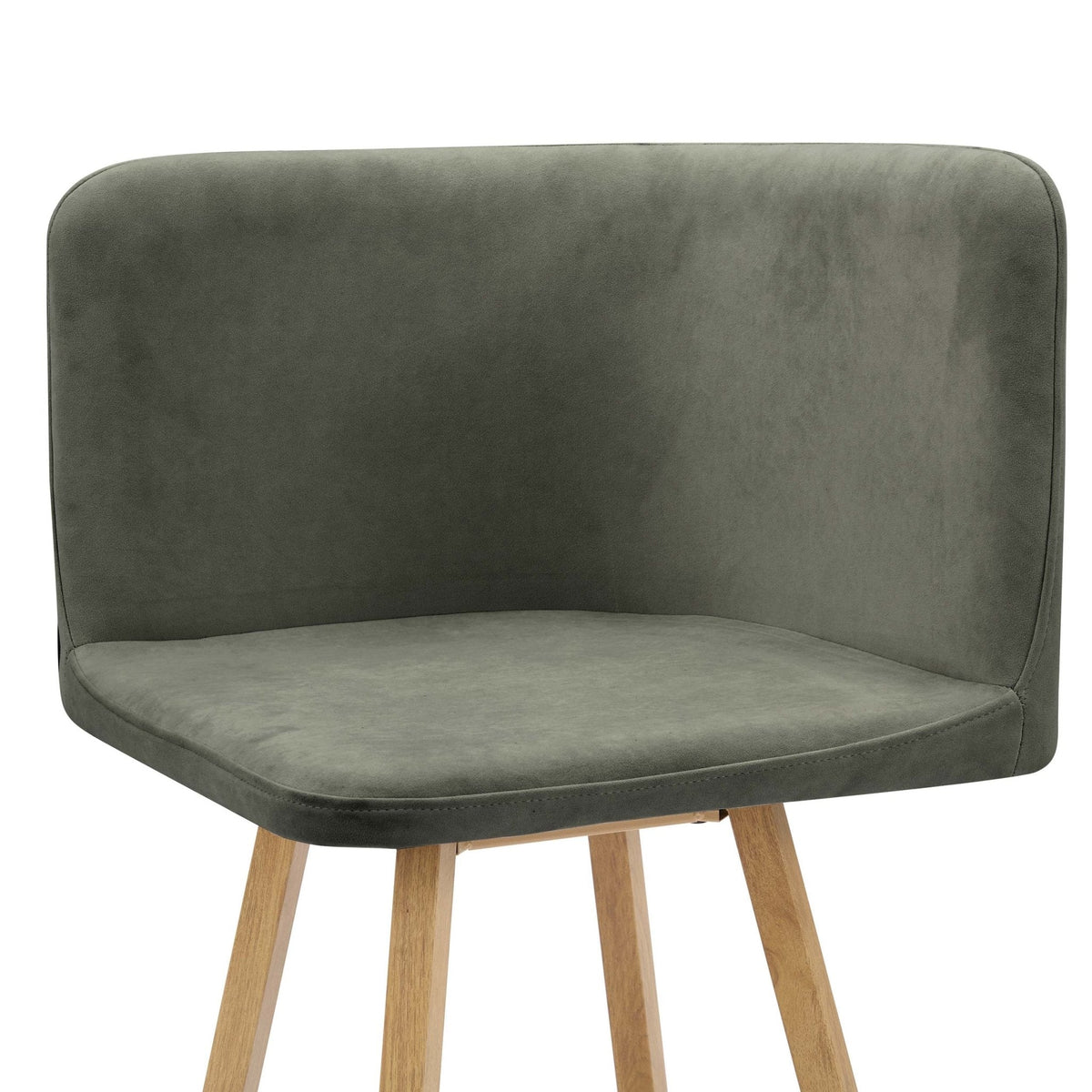 Dusklia - Ava Space Saver 4 Seater Dining Table and Chairs - Light Wood/Green
