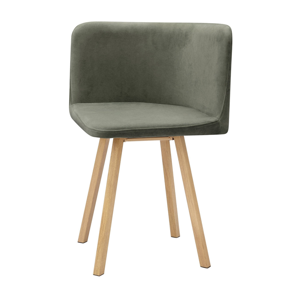 Dusklia - Ava Space Saver 4 Seater Dining Table and Chairs - Light Wood/Green