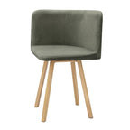 Dusklia - Ava Space Saver 4 Seater Dining Table and Chairs - Light Wood/Green
