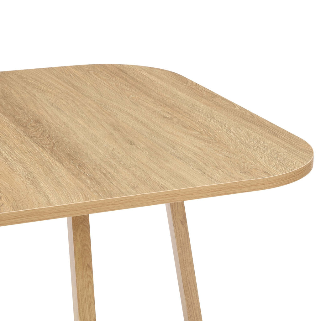 Dusklia - Ava Space Saver 4 Seater Dining Table and Chairs - Light Wood/Green