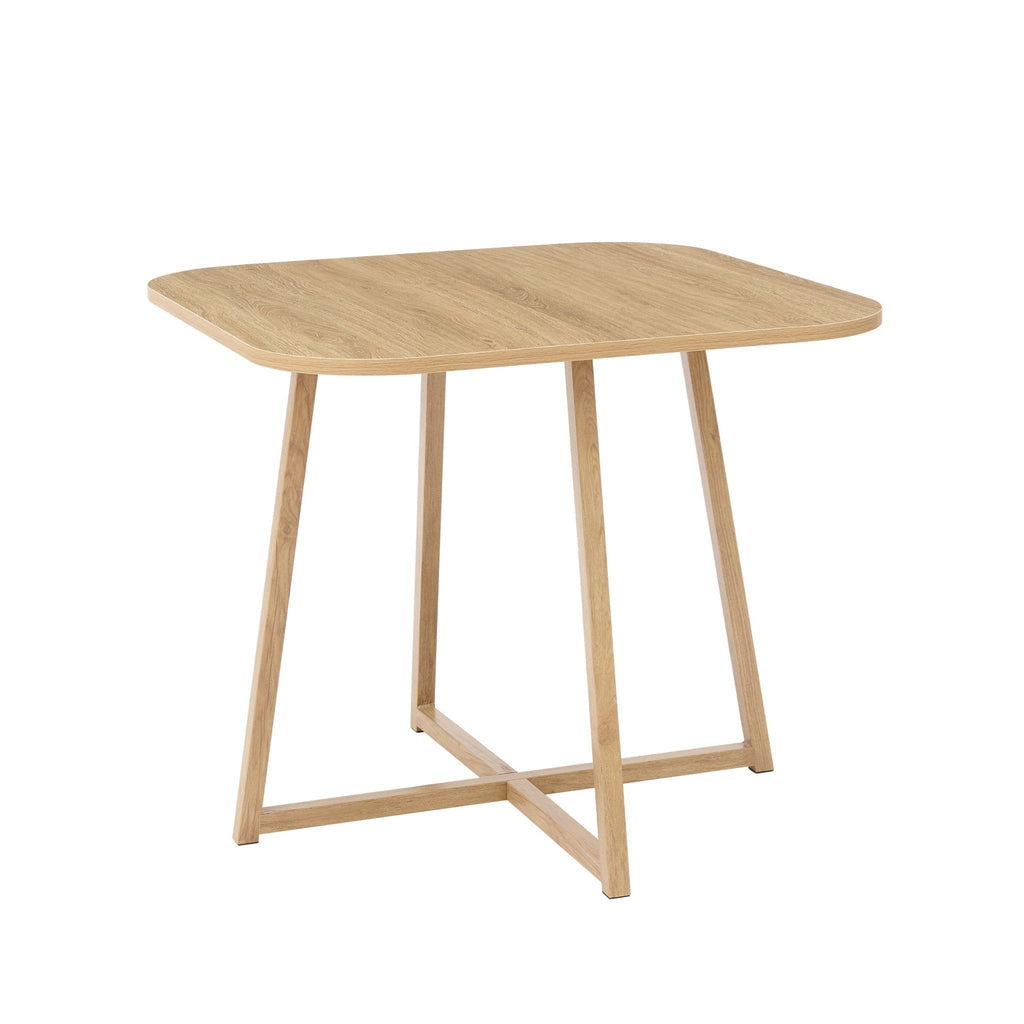 Dusklia - Ava Space Saver 4 Seater Dining Table and Chairs - Light Wood/Green