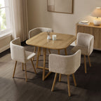 Dusklia - Ava Space Saver 4 Seater Dining Table and Chairs - Mushroom