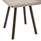 Dusklia - Ava Space Saver 4 Seater Dining Table and Chairs - Walnut/Stone