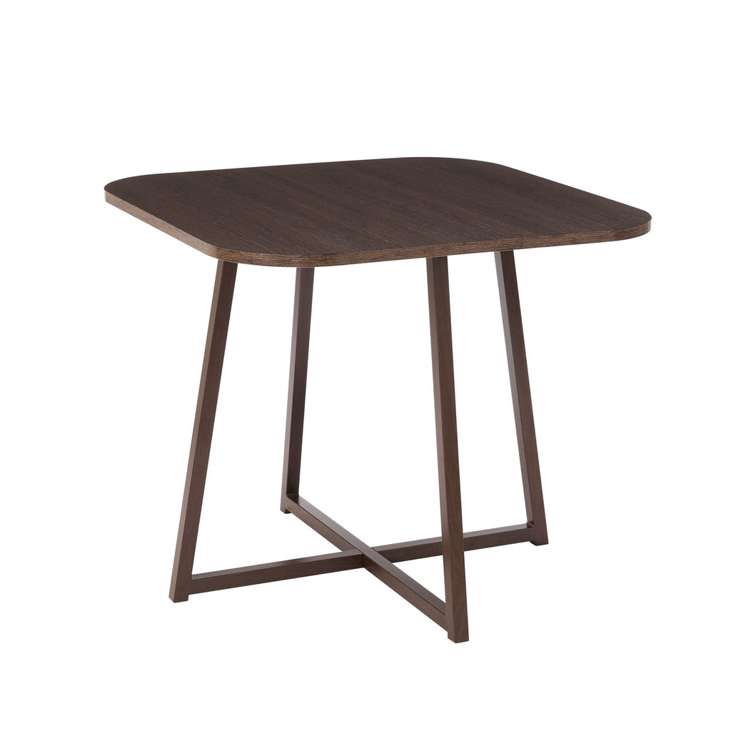 Dusklia - Ava Space Saver 4 Seater Dining Table and Chairs - Walnut/Stone