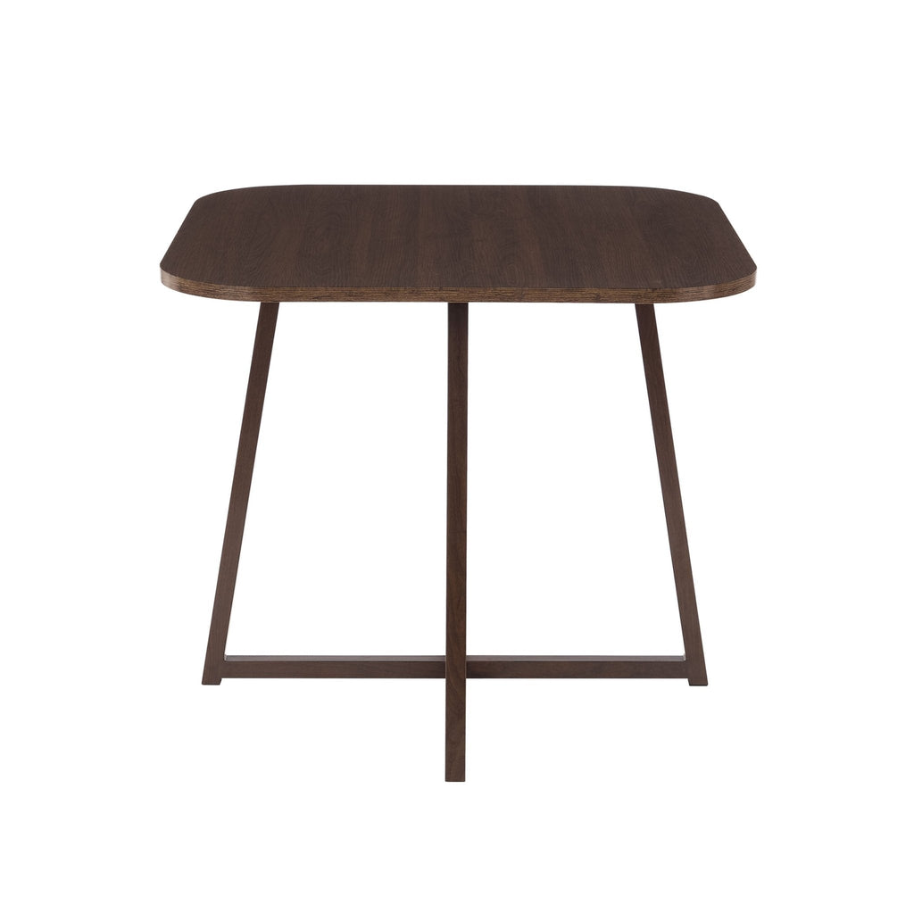 Dusklia - Ava Space Saver 4 Seater Dining Table and Chairs - Walnut/Stone