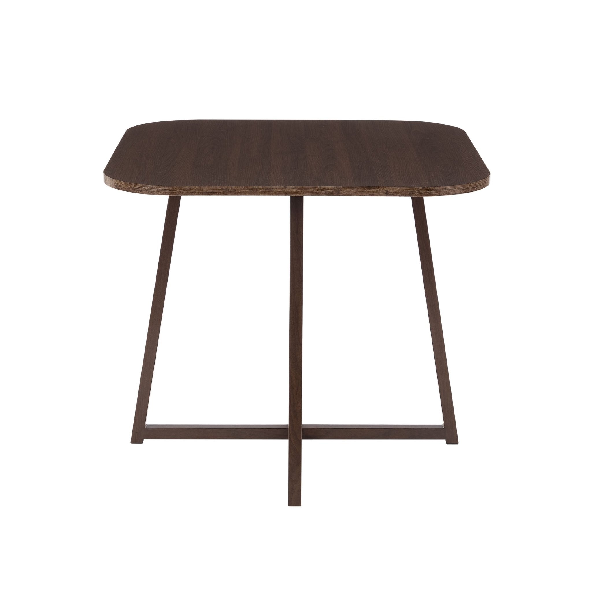 Dusklia - Ava Space Saver 4 Seater Dining Table and Chairs - Walnut/Stone