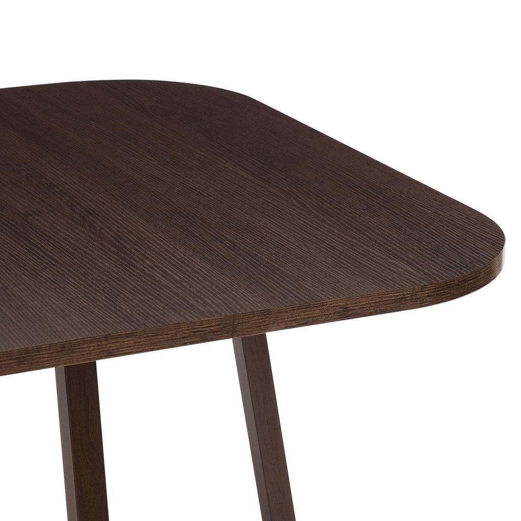 Dusklia - Ava Space Saver 4 Seater Dining Table and Chairs - Walnut/Stone