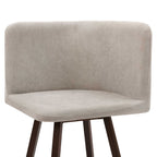 Dusklia - Ava Space Saver 4 Seater Dining Table and Chairs - Walnut/Stone