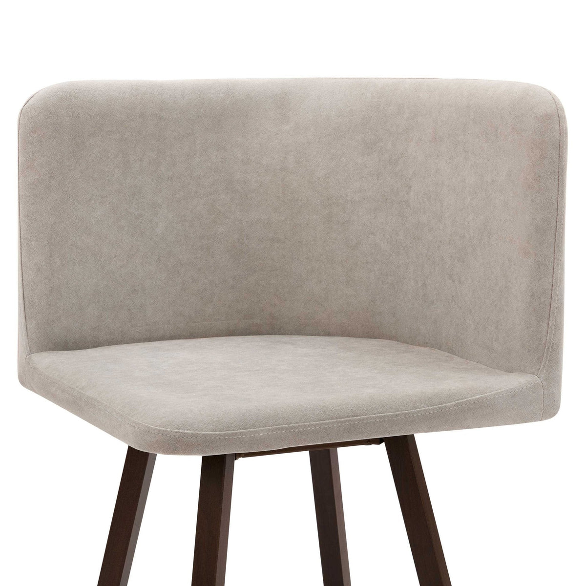 Dusklia - Ava Space Saver 4 Seater Dining Table and Chairs - Walnut/Stone