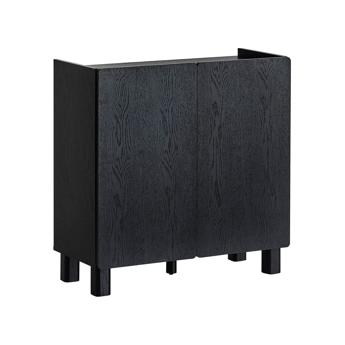 Dusklia - Avalon 2 Door Sideboard - Black Wood Effect