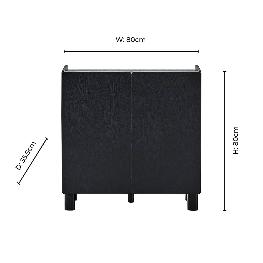 Buffet 2 portes Avalon - Effet bois noir