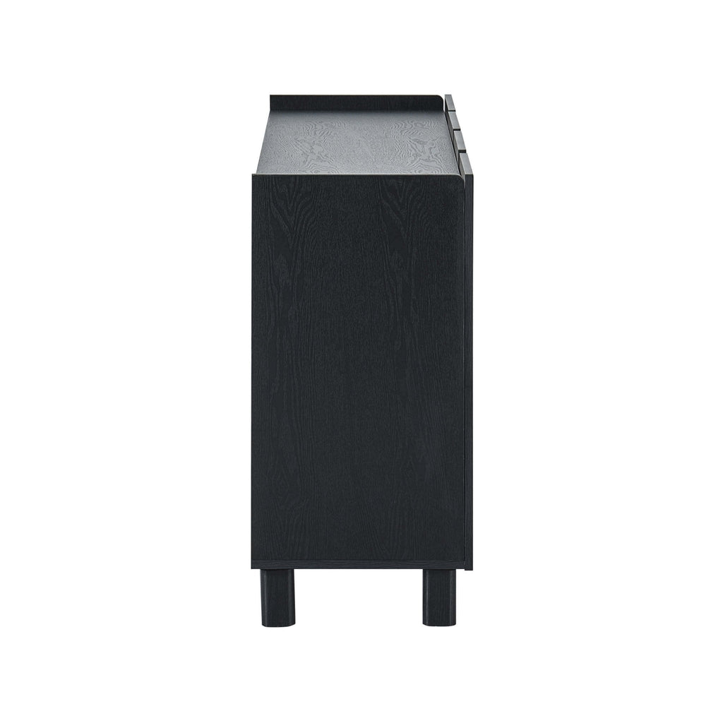 Dusklia - Avalon 4 Door Sideboard - Black Wood Effect
