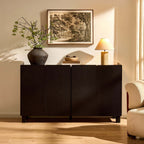 Dusklia - Avalon 4 Door Sideboard - Black Wood Effect
