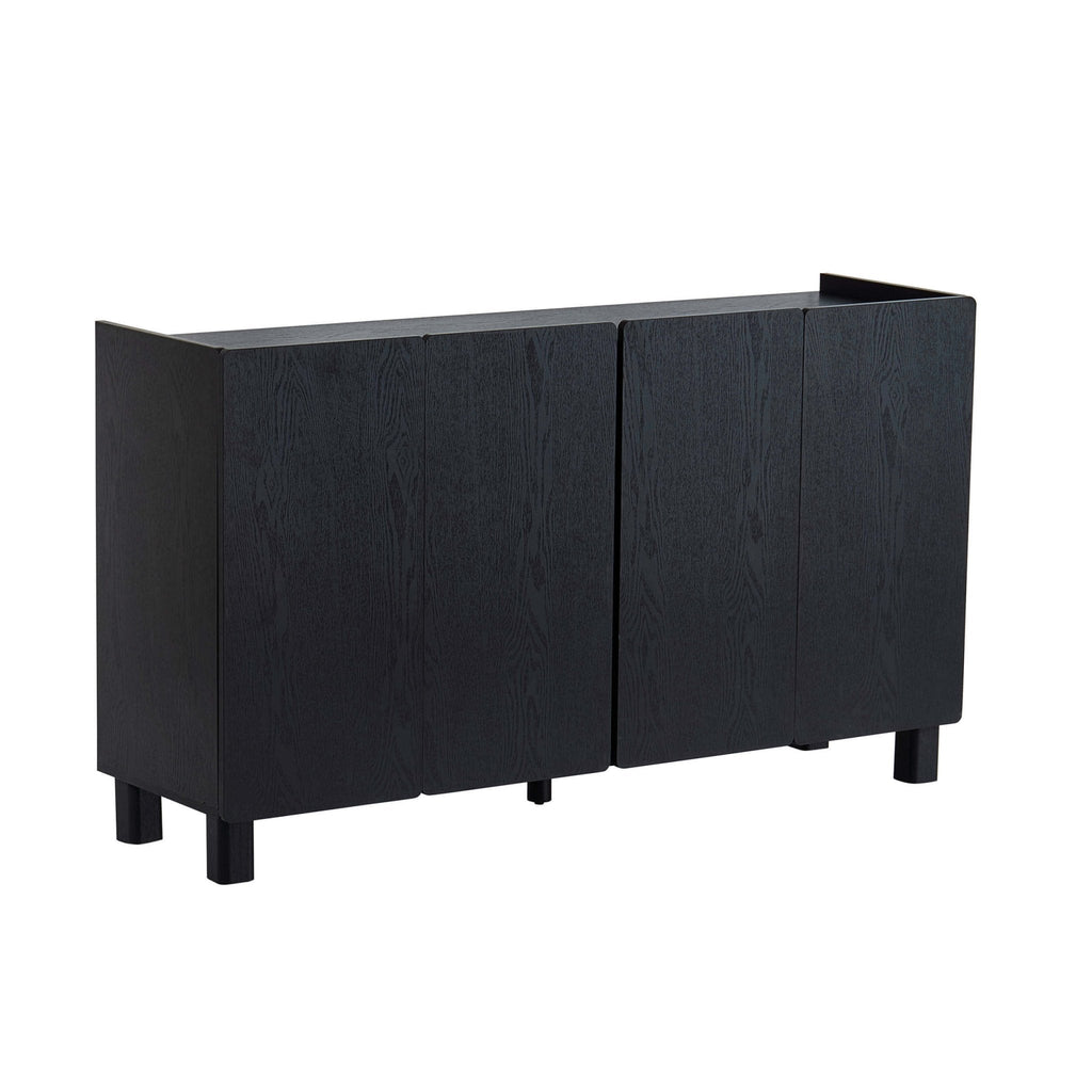 Dusklia - Avalon 4 Door Sideboard - Black Wood Effect