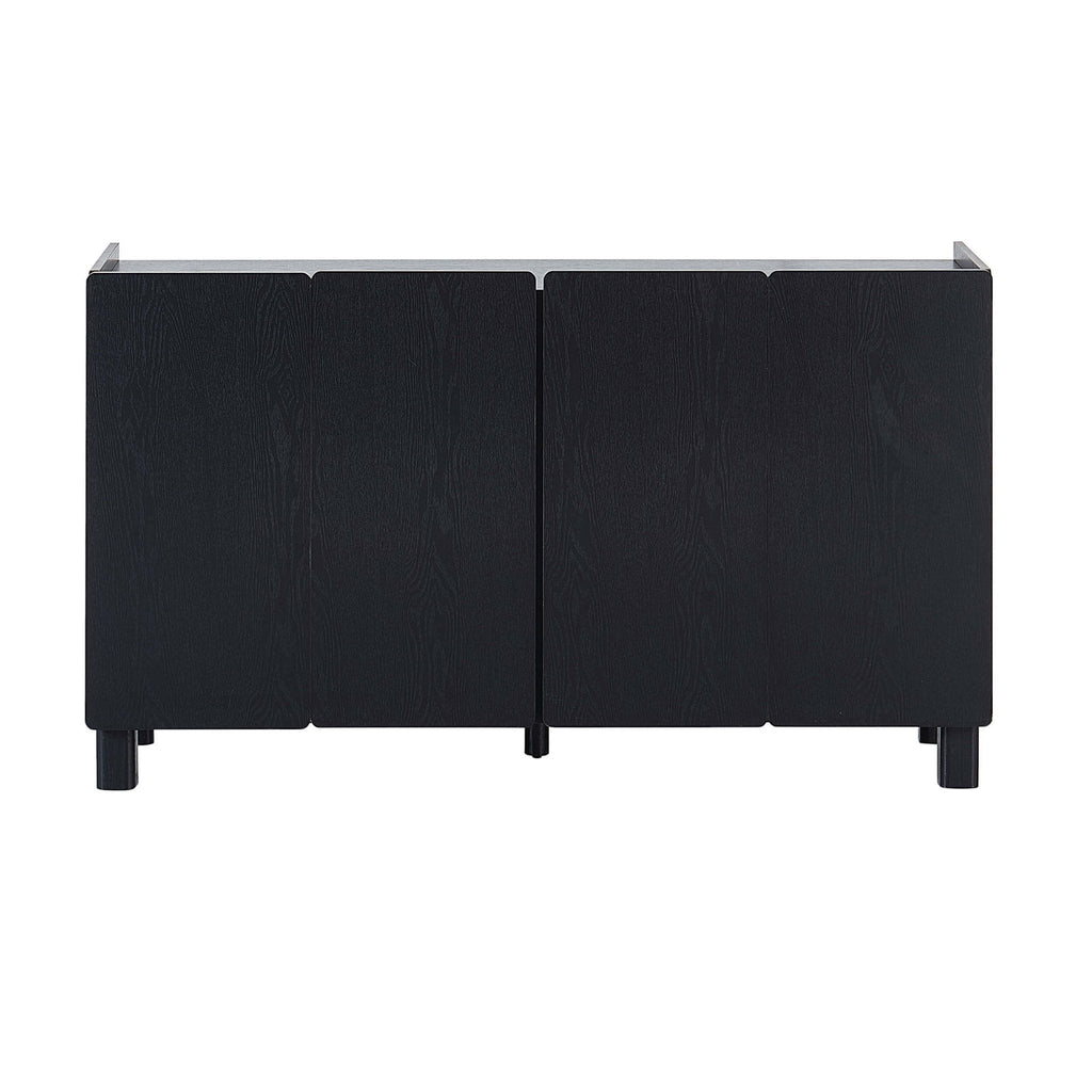 Dusklia - Avalon 4 Door Sideboard - Black Wood Effect