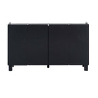 Dusklia - Avalon 4 Door Sideboard - Black Wood Effect