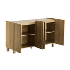 Dusklia - Avalon 4 Door Sideboard - Light Oak Effect