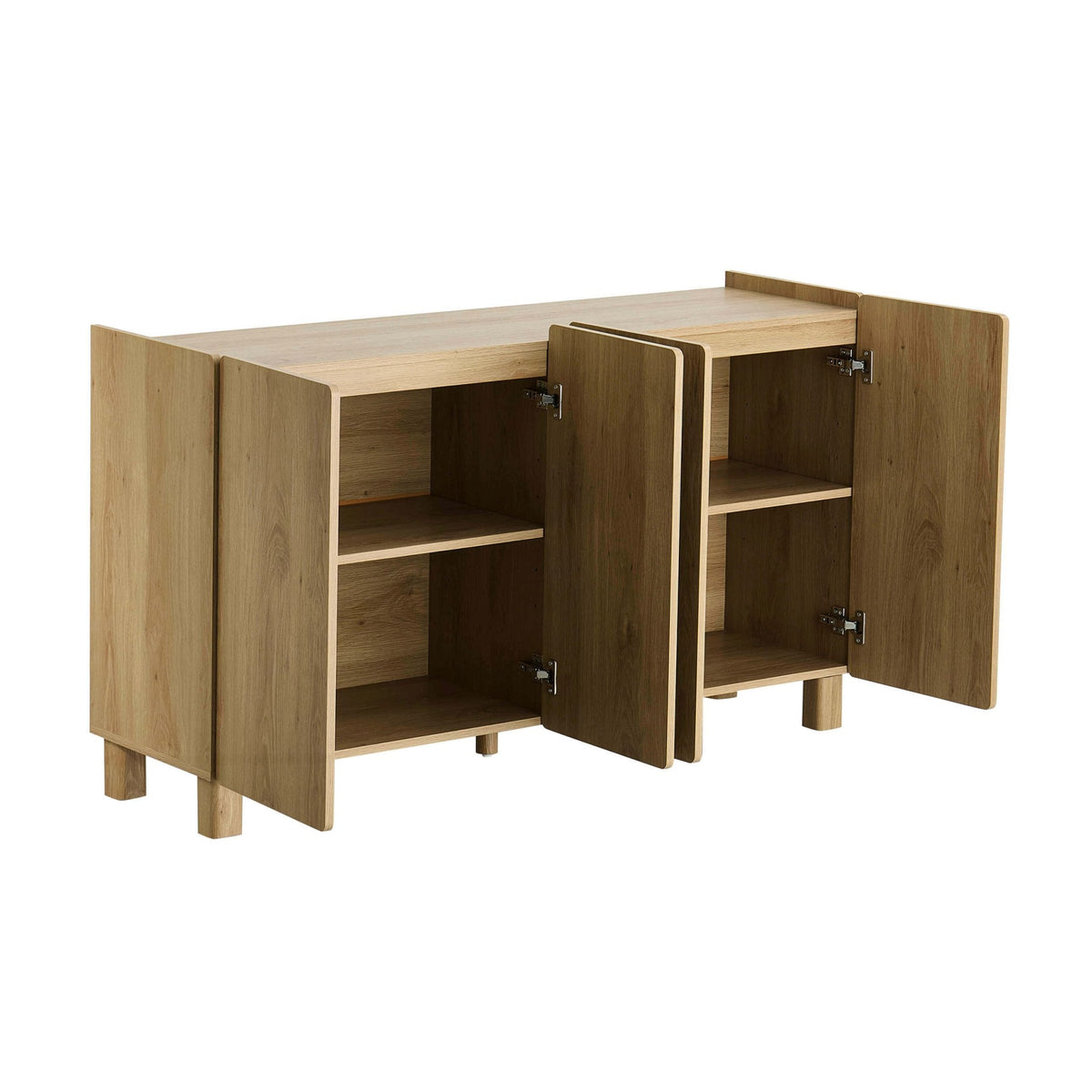 Dusklia - Avalon 4 Door Sideboard - Light Oak Effect