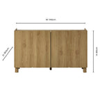 Dusklia - Avalon 4 Door Sideboard - Light Oak Effect