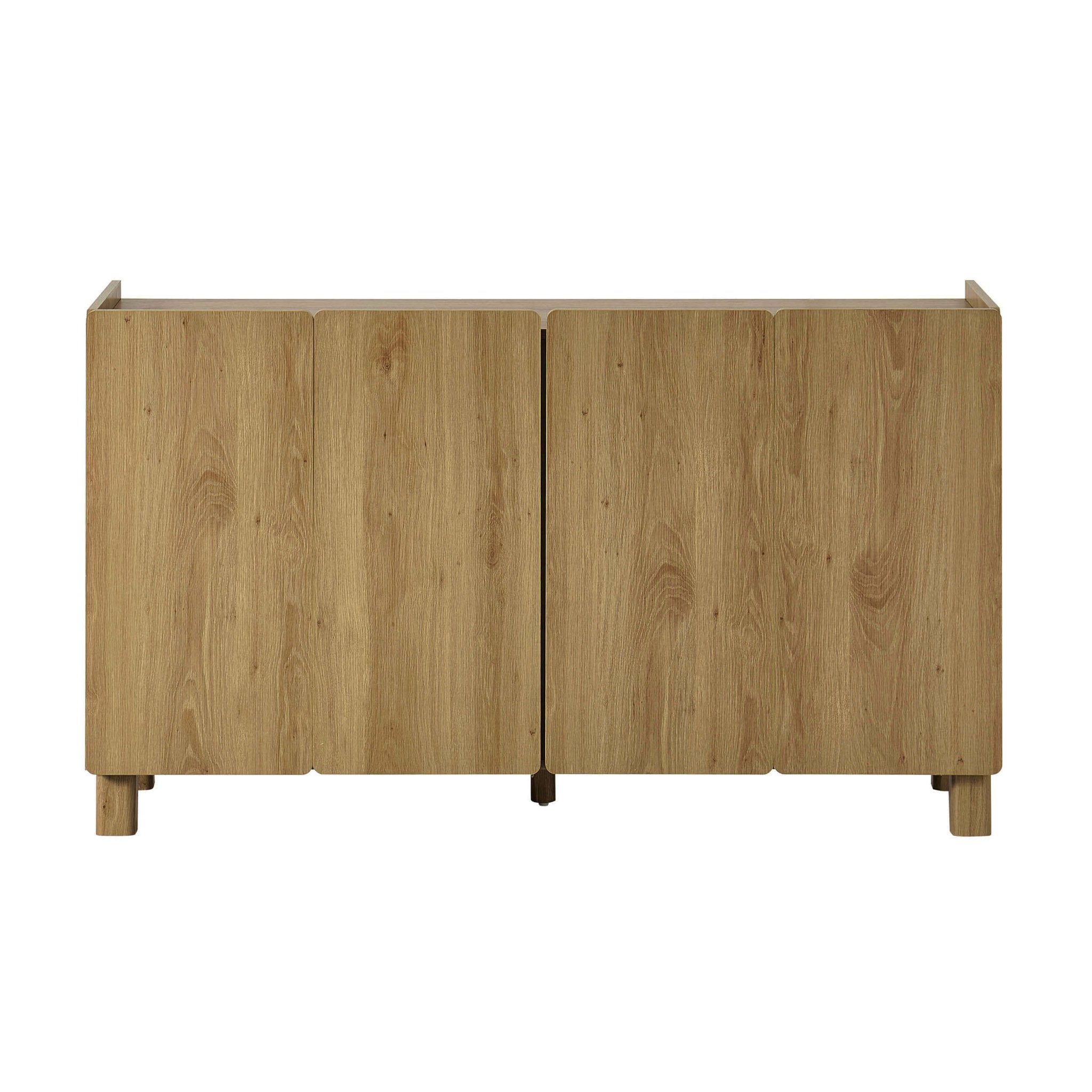 Dusklia - Avalon 4 Door Sideboard - Light Oak Effect