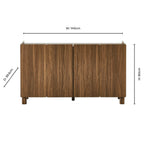 Dusklia - Avalon 4 Door Sideboard - Medium Wood