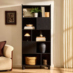 Dusklia - Avalon Shelving Unit - Black Wood Effect