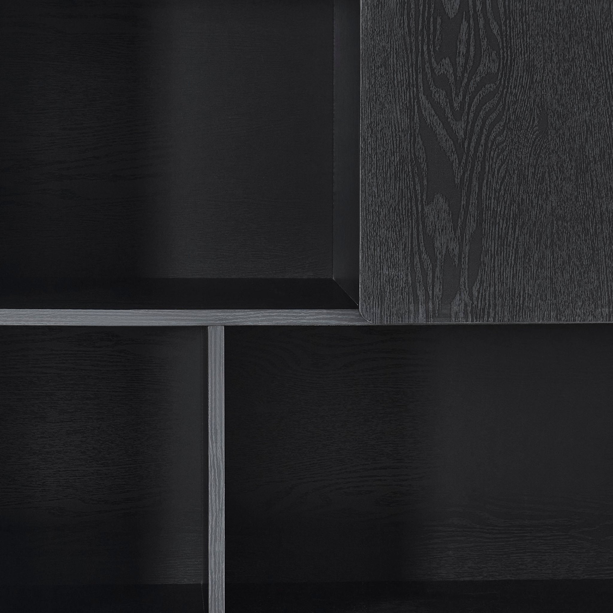 Dusklia - Avalon Shelving Unit - Black Wood Effect