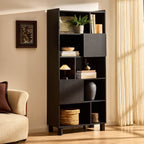 Dusklia - Avalon Shelving Unit - Black Wood Effect