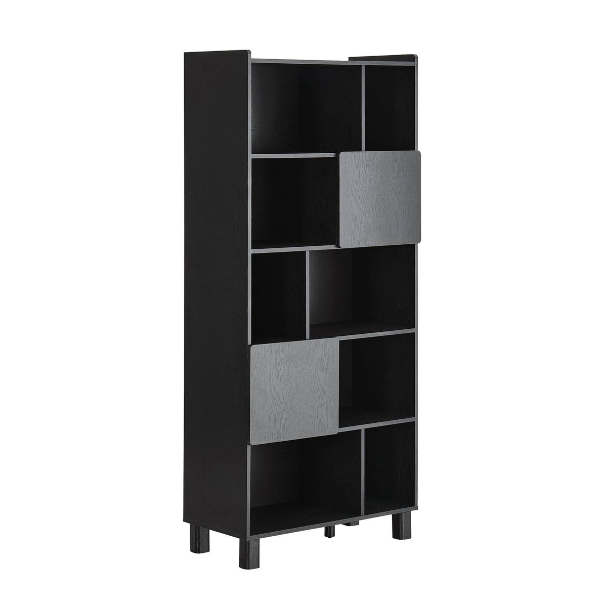 Dusklia - Avalon Shelving Unit - Black Wood Effect