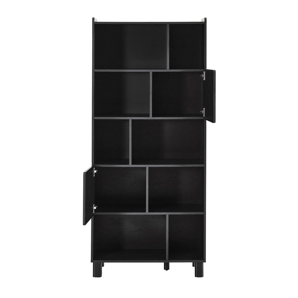 Dusklia - Avalon Shelving Unit - Black Wood Effect
