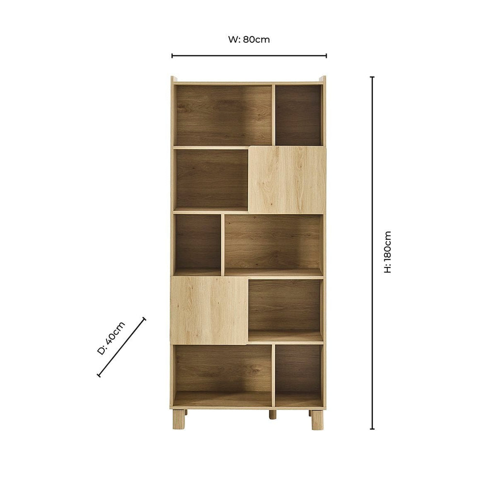 Dusklia - Avalon Shelving Unit - Light Oak Effect