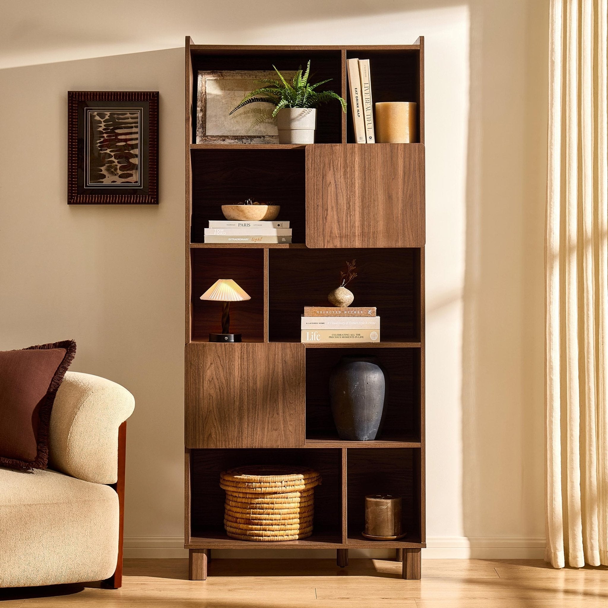 Dusklia - Avalon Shelving Unit - Medium Wood