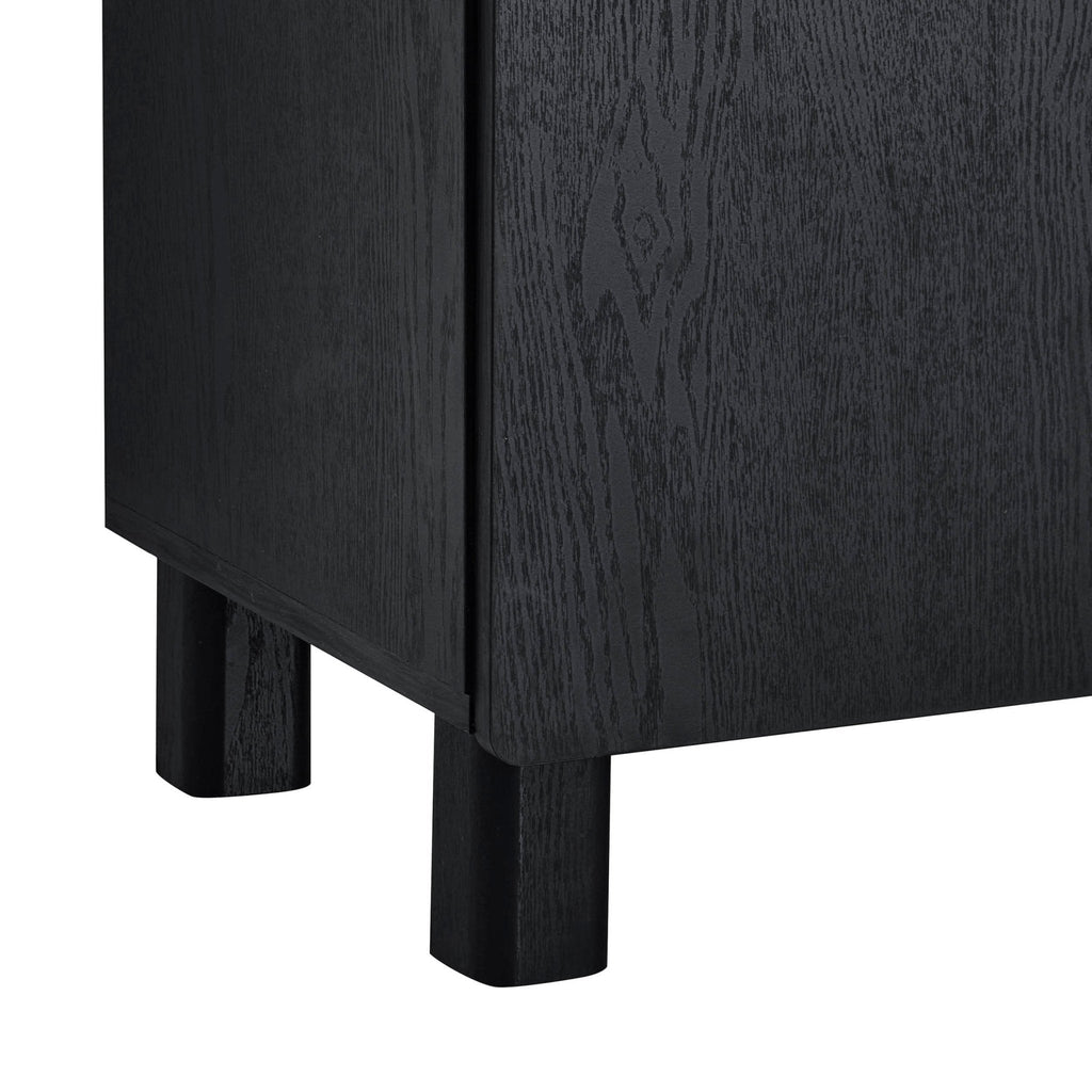 Dusklia - Avalon TV Unit for TVs up to 50 - Black Wood Effect